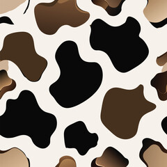 Cowhide Skin Print Pattern – Seamless Vector Design with Realistic Cattle Hide Texture for Western Style, Fabric, Fashion, and Background Use in Digital and Print Projects