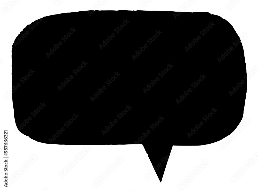 Poster blank round cut out communication message speech bubble with rough edges and copy space for text, ve