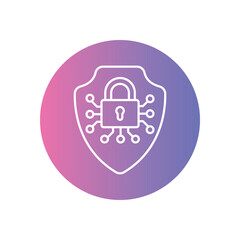 Cybersecurity icon vector stock illustration