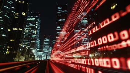 The futuristic light trails