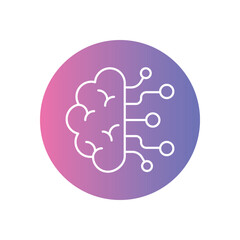 Machine Learning icon vector stock illustration