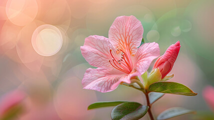  Close-Up of a Pink Azalea Blossom in Full Bloom