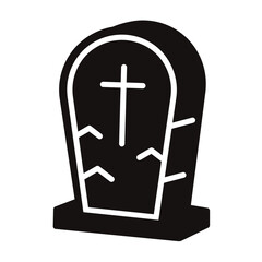 Fototapeta premium The tombstone icon. A grave for the Halloween holiday.