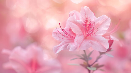  Close-Up of a Pink Azalea Blossom in Full Bloom