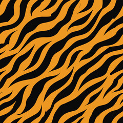 Fototapeta premium Seamless Tiger Skin Vector Background – Wild Animal Fur Pattern for Fashion, Fabric, Textiles, and Digital Design with High-Quality Exotic Jungle Texture