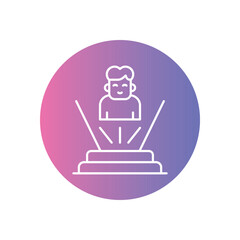 Holograms icon vector stock illustration