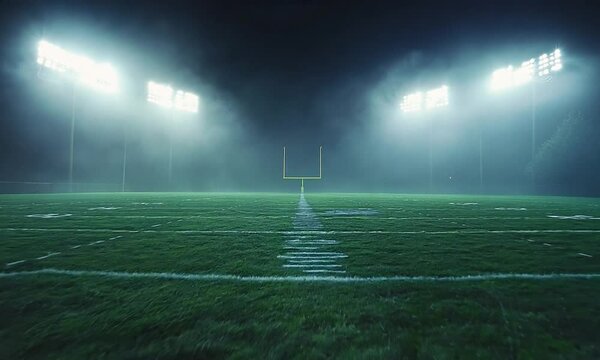 Football Field Under Lights