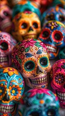Fototapeta premium Colorful Sugar Skulls for Dia de los Muertos.