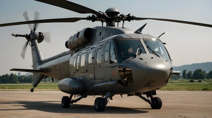 A huge Helicopter ready for successful mission
