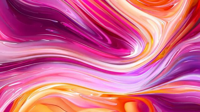 Vibrant abstract art with swirls of pink, orange, and purple tones creating a dynamic, colorful, and energetic visual effect.