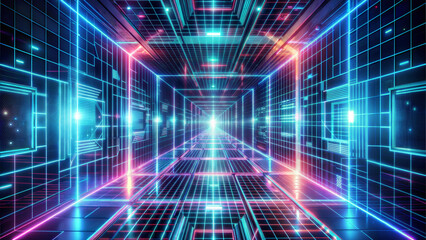 Matrix, virtual reality, digital architecture, AI Generation
