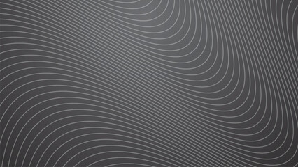 Dark grey abstract background with stripes curve line vector image