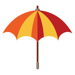 Obraz premium Cute umbrella vector illustration featuring a charming and colorful design, perfect for kids, weather icons, prints, greeting cards, and decorative use on a white background