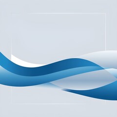 Abstract Blue Wave Vector Illustration on Minimalist Background