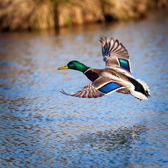 Fototapeta premium mallard wild duck scient. name Anas platyrhynchos bird animal, A