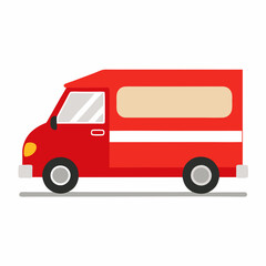 red delivery van