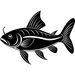 flipper fish silhouette Vector