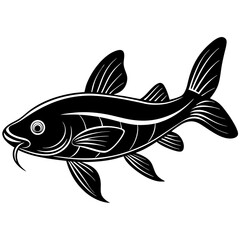 catla fish silhouette Vector