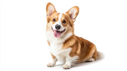 Obraz premium The joyful corgi puppy.