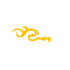 golden flower ornaments swirl