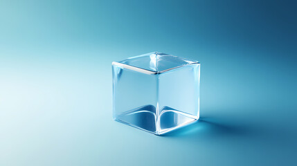 Abstract glass cube