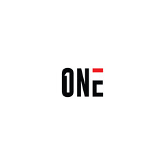 Obraz premium One logo vector logotype