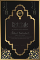 Luxury islamic ramadan award certificate