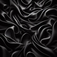 Obraz premium Black silk fabric texture background 