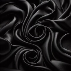 Obraz premium Black silk fabric texture background 