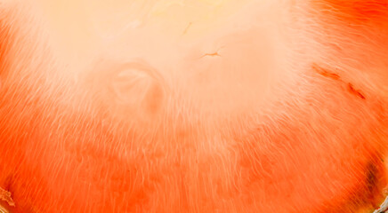 Fototapeta premium soft orange colors, abstract composition. Acrylic texture with marble pattern
