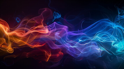 Obraz premium Abstract wave of colorful smoke