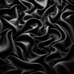 Obraz premium Black silk fabric texture background 