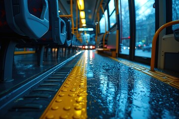 Obraz premium Accessible Public Transport: A picture of a bus or train with ramps and disability access