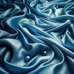 Fototapeta premium blue silk fabric texture background 