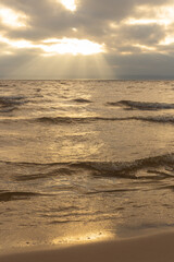 sea and sun with reflection