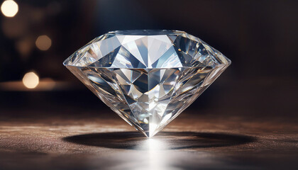 A large, shiny diamond for jewelry making