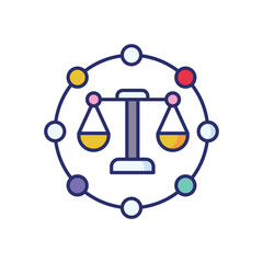 Ai Ethics icon vector stock illustration