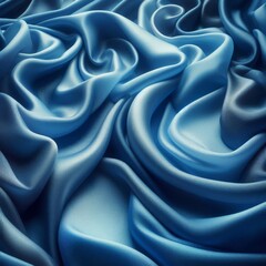 Fototapeta premium blue silk fabric texture background 