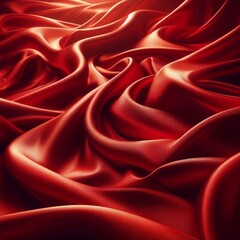 Obraz premium red silk fabric texture background 