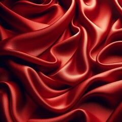 Obraz premium red silk fabric texture background 