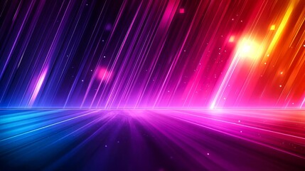 Abstract Digital Art with Diagonal Lines and Glowing Lights