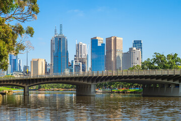 Scenery of Melbourne CBD, the capital of Victoria state in Australia