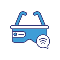 Smart Glasses icon vector stock illustration