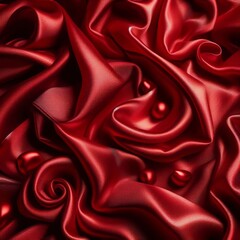 Fototapeta premium red silk fabric texture background 