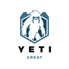 Yeti Icon Logo Design Template