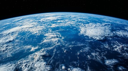 Stunning and breathtaking panoramic view of our beautiful Earth from space above