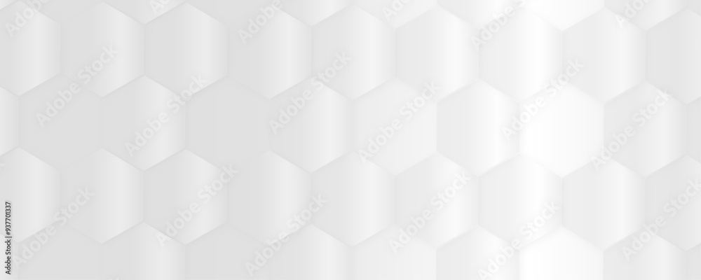 Poster 3d hexagonal structure futuristic white background and embossed hexagon abstract with hexagon backgr