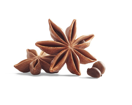 Star anise  isolated on a white background