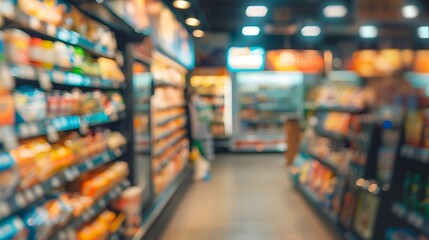 blurred convenience store background