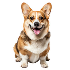 Corgi isolated on transparent background. 